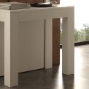 Tavolo consolle allungabile in legno bianco poro aperto Klement
