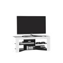 Mobile porta TV design in legno bianco e vetro 110 cm Charme