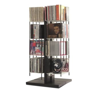 Porta CD a colonna da terra in legno massello 100 CD Zia Carmen 2