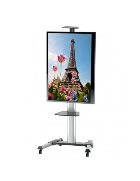 Porta TV su ruote con mensola in vetro da 37 a 70 pollici Trolly