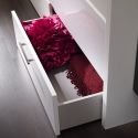 Letto matrimoniale verticale a scomparsa con cassettoni Pratico