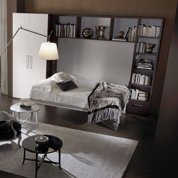 Letto matrimoniale o francese a scomparsa apertura orizzontale Traverso 2