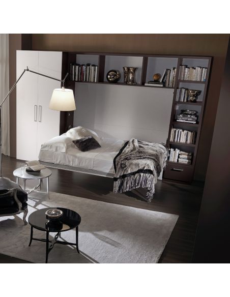 Letto matrimoniale o francese a scomparsa apertura orizzontale Traverso