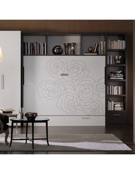 Letto matrimoniale o francese a scomparsa apertura orizzontale Traverso