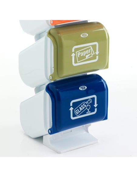 Mobile pattumiera per raccolta differenziata a colonna Dermot