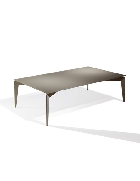 Nick tavolino da salotto design scandinavo in acciaio e vetro Nick tavolino da salotto design scandinavo in acciaio e vetro