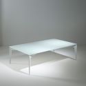 Nordic tavolino da salotto design scandinavo in acciaio e vetro