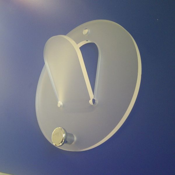 Appendiabiti da muro plexiglass satinato rosso neutro Oblò