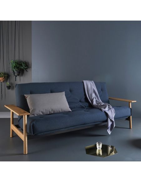 Divano letto Balder regolabile materasso a molle - 528 Mixed Dance Blue