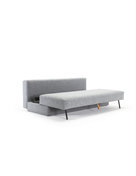 Divano letto matrimoniale con contenitore per uso quotidiano Osvald - 565 Twist Granite