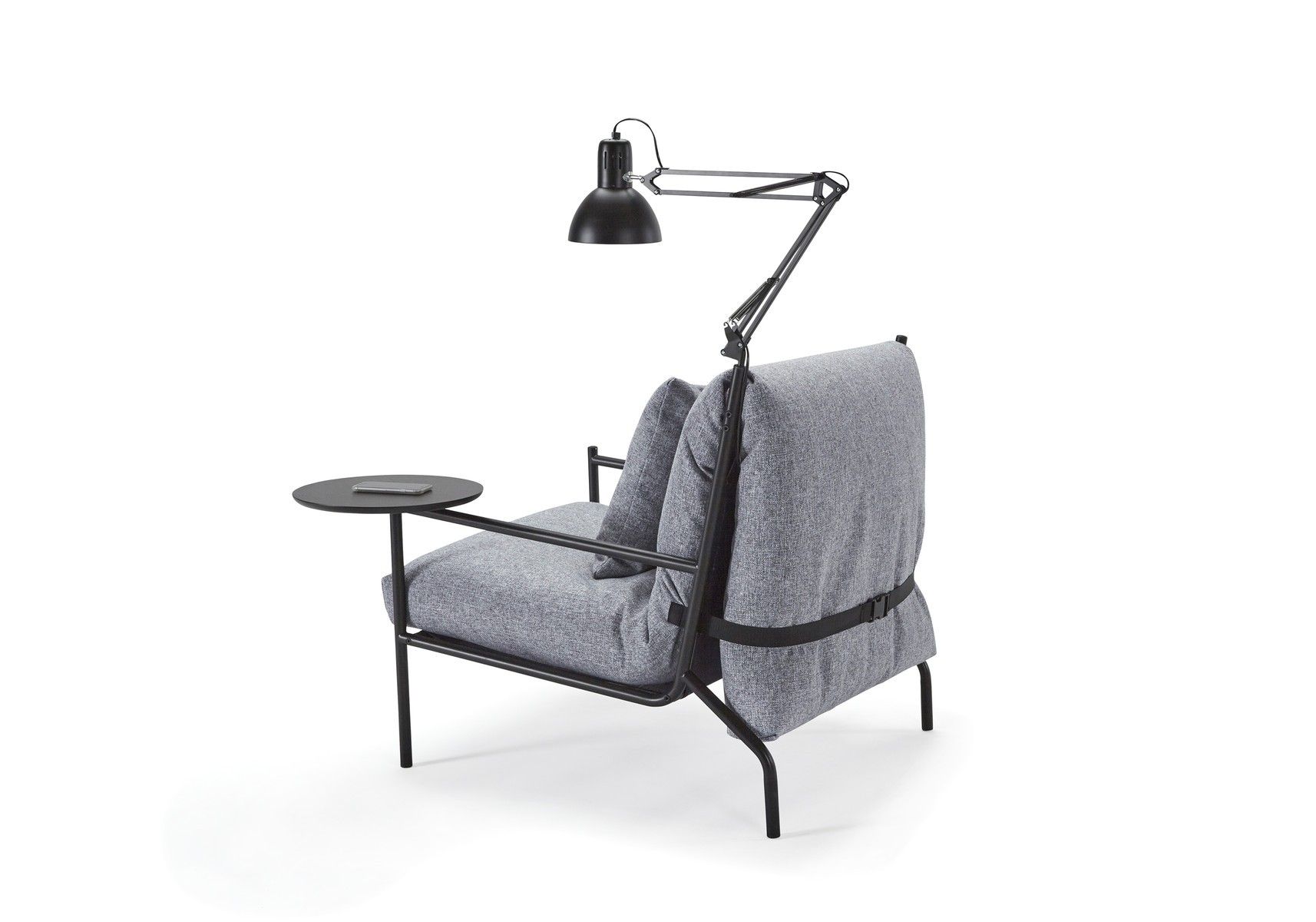 Noir poltrona letto singolo design scandinavo salvaspazio