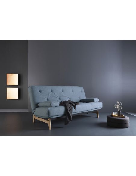 Divano letto matrimoniale regolabile inclinabile 140x200 cm Aslak - 525 Mixed Dance Light Blue