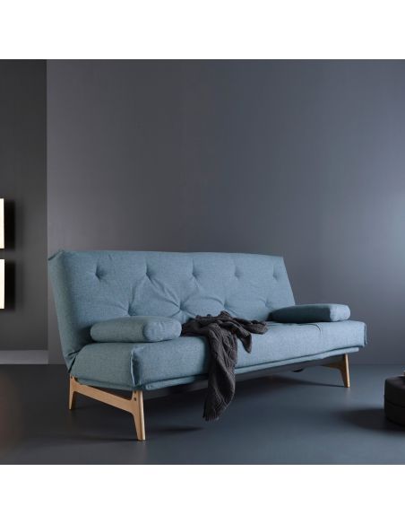 Divano letto matrimoniale regolabile inclinabile 140x200 cm Aslak - 525 Mixed Dance Light Blue