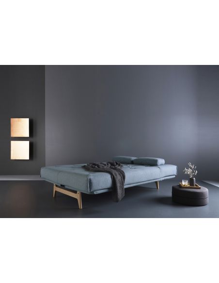 Divano letto matrimoniale regolabile inclinabile 140x200 cm Aslak - 525 Mixed Dance Light Blue