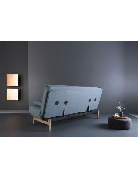 Divano letto matrimoniale regolabile inclinabile 140x200 cm Aslak - 525 Mixed Dance Light Blue