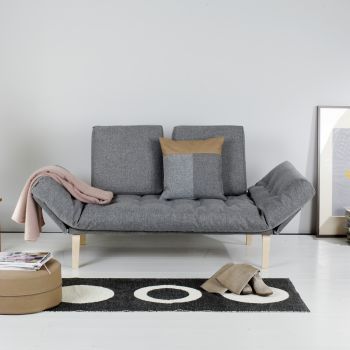 Divano letto singolo lettino salvaspazio 80x200 cm Rollo - 537 Bouclé Blue 2