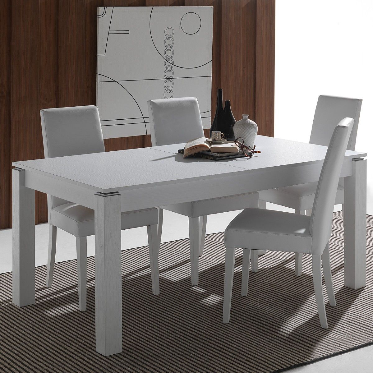 cucina allungabile Stellan in legno bianco poro aperto 160 x 90 cm cucina allungabile Stellan in legno bianco poro aperto 160 x 90 cm