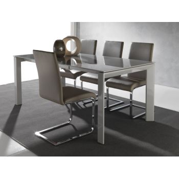 Tavolo in vetro allungabile per cucina o soggiorno 120 x 80 cm Harvey 2