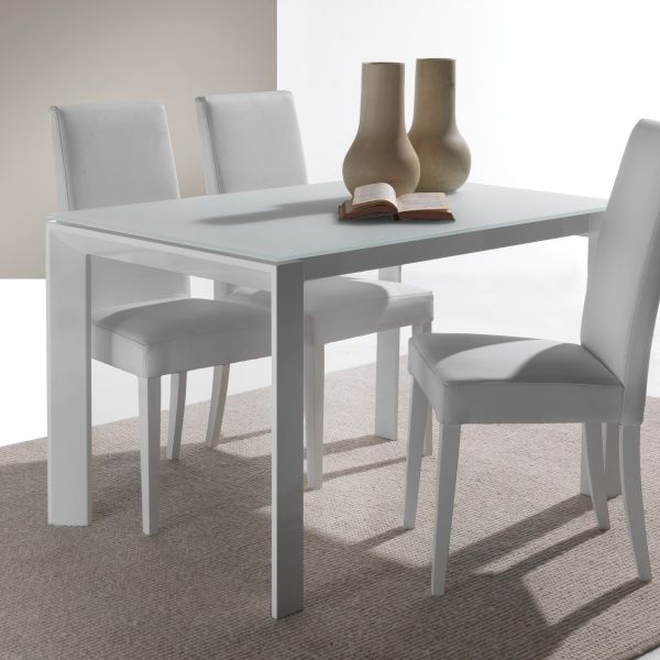 Dettagli Su Tavolo Allungabile In Vetro Harvey Design Moderno X Cucina Soggiorno 120 X 80 Cm