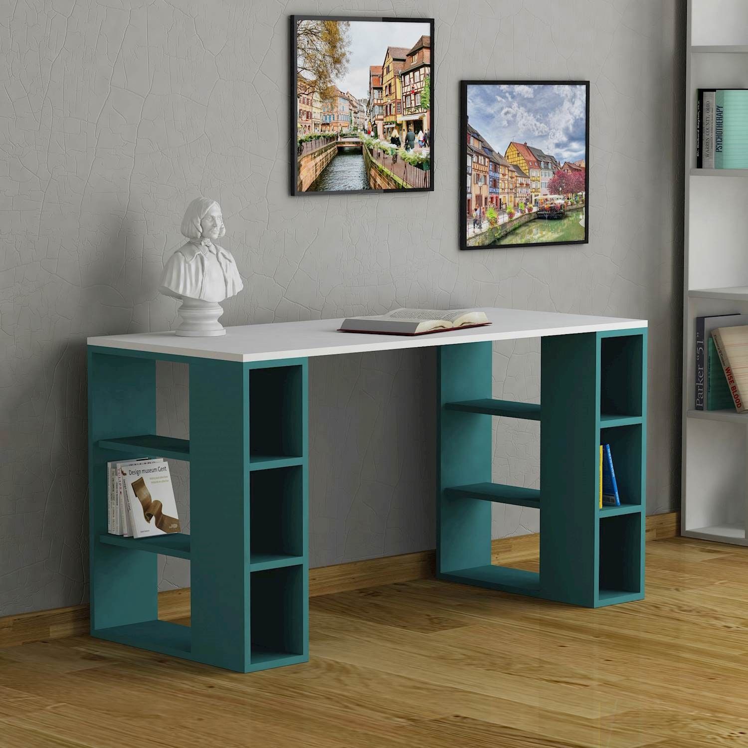 Drummy scrivania con libreria per ragazzi in legno Drummy scrivania con libreria per ragazzi in legno