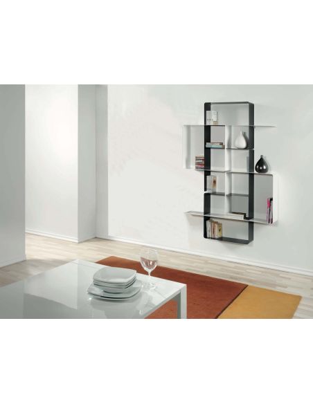 Libreria a parete moderna in acciaio modulare 120 x 120 cm Kreando