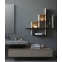 Libreria a parete moderna in acciaio modulare 120 x 120 cm Kreando