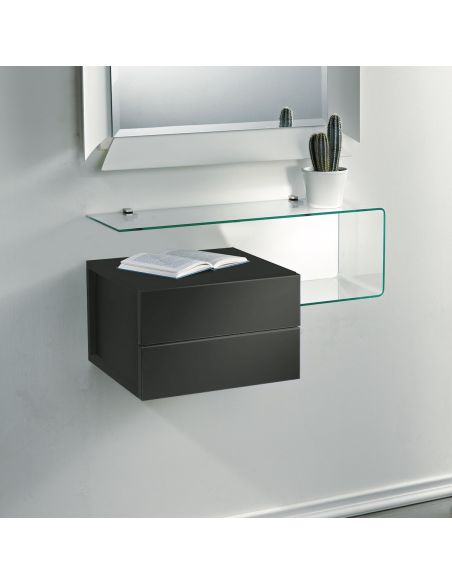 Pensile cassettiera a parete in laminato design moderno Unit Pensile cassettiera a parete in laminato design moderno Unit