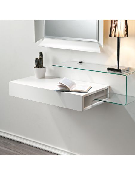 Cassettiera pensile singola da parete in laminato Unit