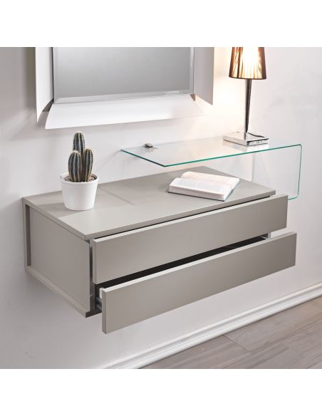 Cassettiera pensile da parete in legno laminato 83 x 42 cm Unit