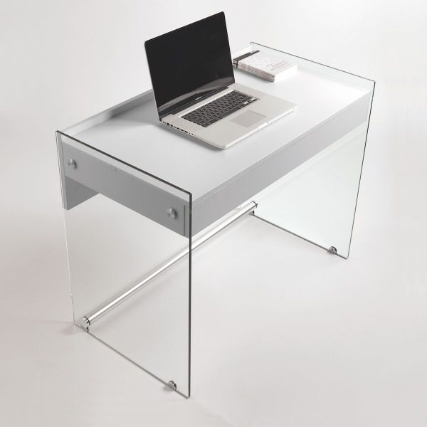 Scrivania per computer in vetro e laminato 100 cm Mydesk
