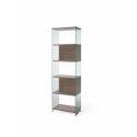 Libreria a colonna design moderno in vetro e laminato 202 cm Tibor202