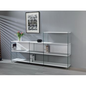 Libreria design divisoria in laminato e vetro 240 x 120 cm Tibor10 2