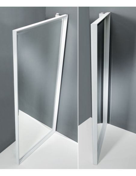 Specchio ad anta con cornice in alluminio Vanity