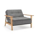 Poltrona moderna con braccioli in legno Dublexo Frej
