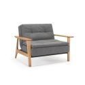 Poltrona moderna con braccioli in legno Dublexo Frej