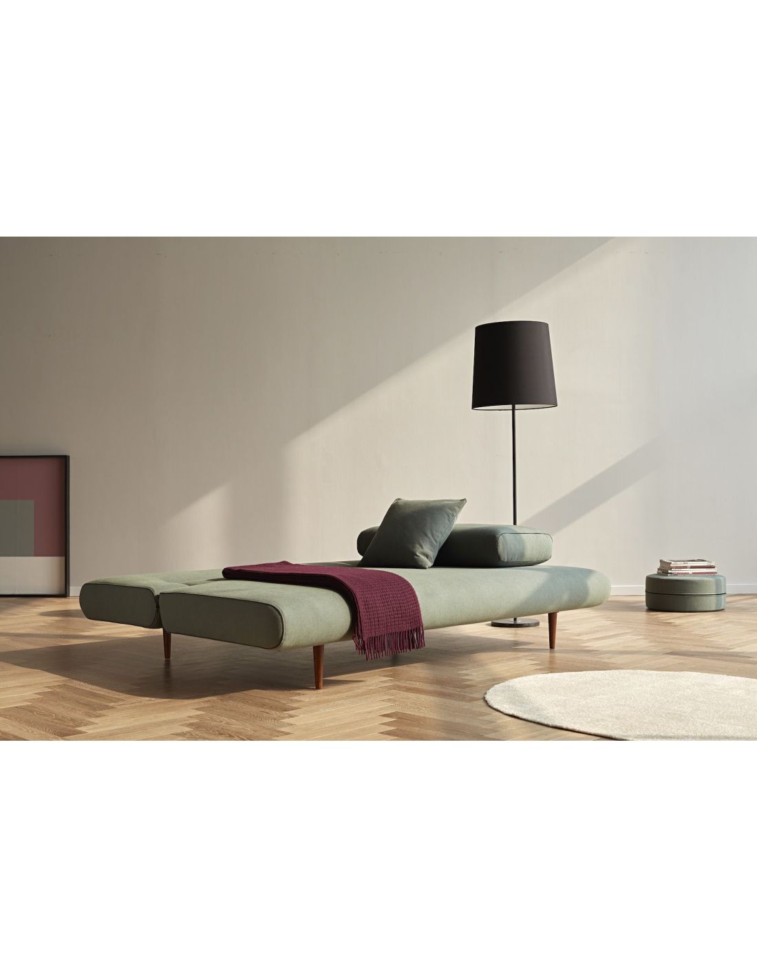 Divano letto design scandinavo 140x200 cm unfurl lounger for Divano letto design