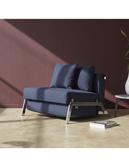 Poltrona letto Cubed trasformabile letto singolo - 528 Mixed Dance Blue