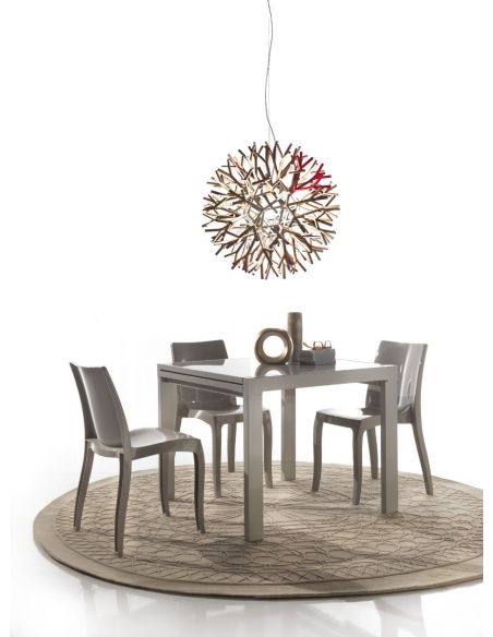Tavolo quadrato o rettangolare allungabile design moderno Conrado