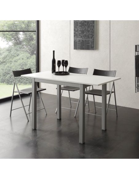 Tavolo allungabile in metallo e nobilitato 90 x 60 cm Ingmar Tavolo allungabile in metallo e nobilitato 90 x 60 cm Ingmar