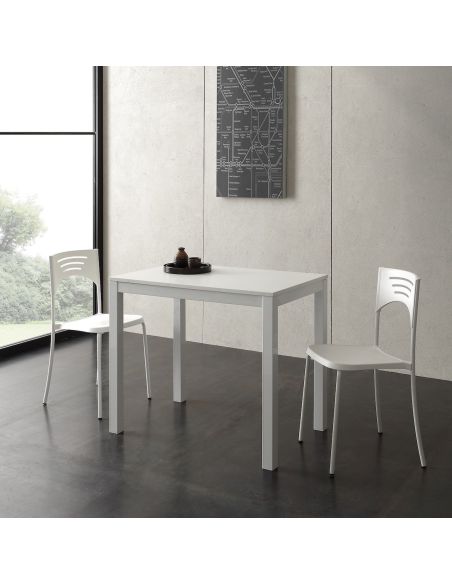 Tavolo allungabile in metallo e nobilitato 90 x 60 cm Ingmar Tavolo allungabile in metallo e nobilitato 90 x 60 cm Ingmar