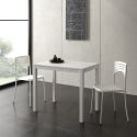 Tavolo allungabile in metallo e nobilitato 90 x 60 cm Ingmar