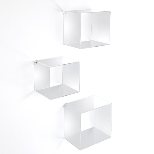 3 cubi da parete quadrati in acrilico KleverQ