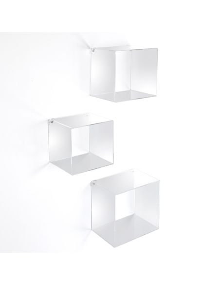 3 cubi da parete quadrati KleverQ in acrilico