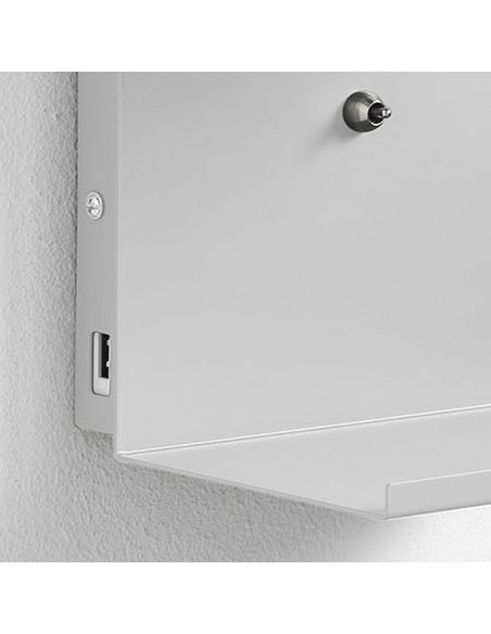 Lampada da parete con mensola in metallo Linkin White