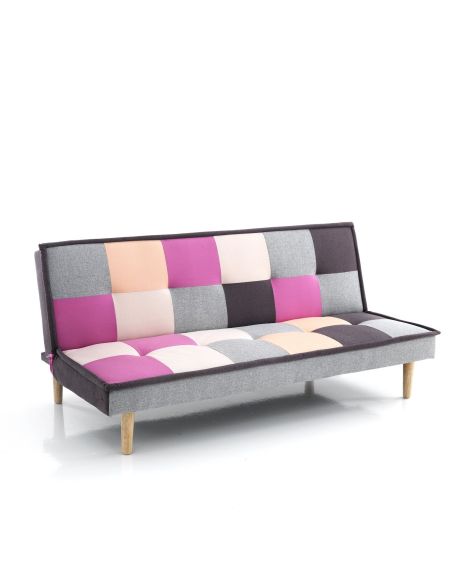 Divano letto Clic Clac in tessuto multicolor design moderno Jorgen