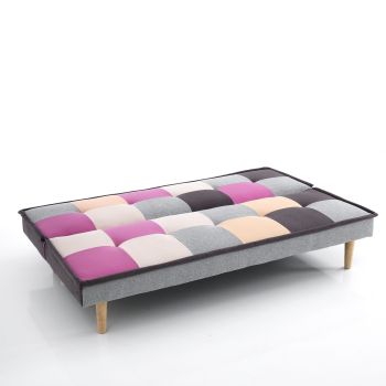 Divano letto Clic Clac in tessuto multicolor design moderno Jorgen 2
