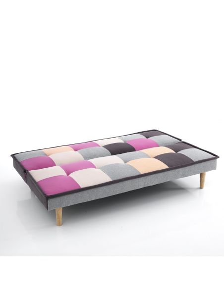 Divano letto Clic Clac in tessuto multicolor design moderno Jorgen