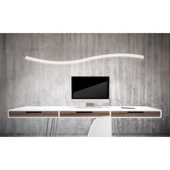 Lampadario a sospensione a LED in alluminio Curve 2