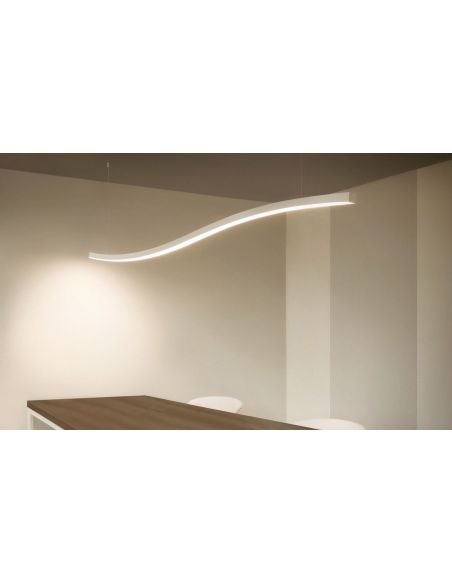 Lampadario a sospensione a LED in alluminio Curve
