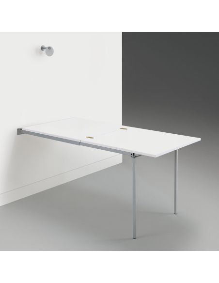Tavolo a scomparsa a muro con struttura in metallo e piano in melaminico Vegard